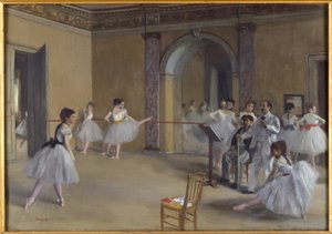 Sala taneczna w Operze na rue Le Peletier autorstwa Edgar Degas
